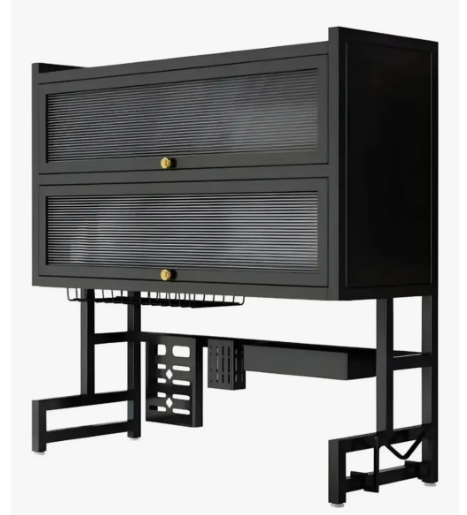 Escurridor de Platos Doble Tapa 65 cm — 2 Niveles + Portacubiertos