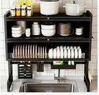Escurridor de Platos Doble Tapa 65 cm — 2 Niveles + Portacubiertos