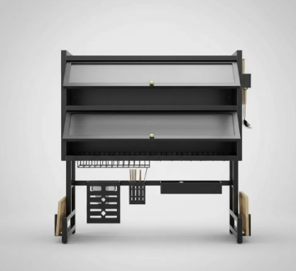 Escurridor de Platos Doble Tapa 65 cm — 2 Niveles + Portacubiertos