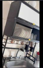 Escurridor de Platos Doble Tapa 65 cm — 2 Niveles + Portacubiertos