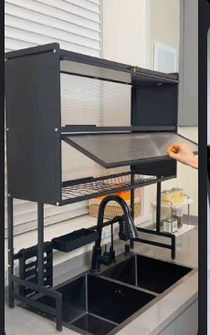 Escurridor de Platos Doble Tapa 65 cm — 2 Niveles + Portacubiertos