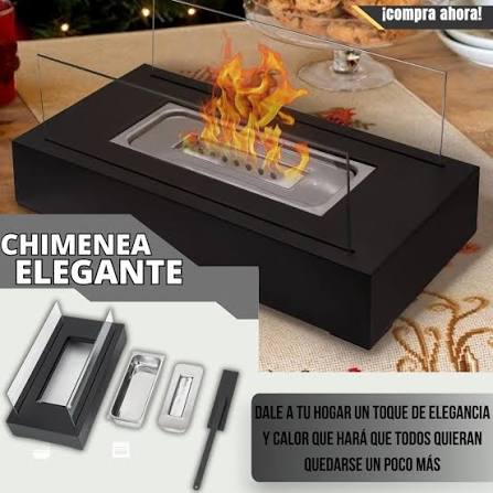 Chimenea de Mesa Llama Real Premium — Ambiente Elegante Sin Humo