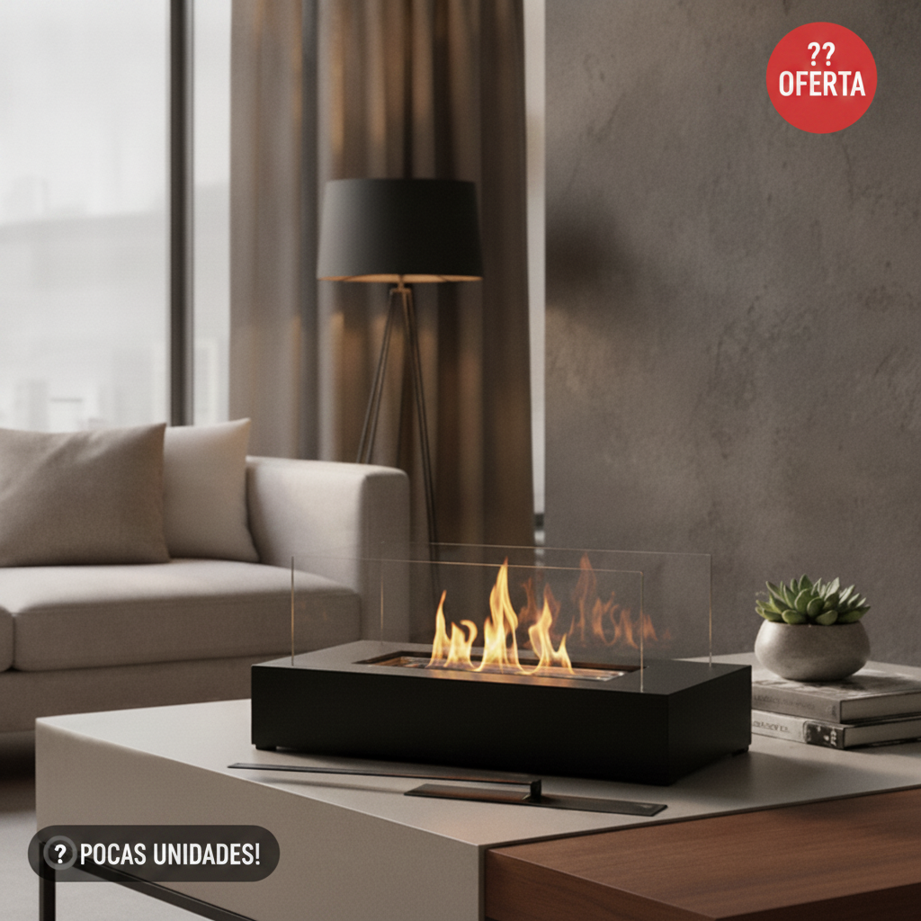 Chimenea de Mesa Llama Real Premium — Ambiente Elegante Sin Humo