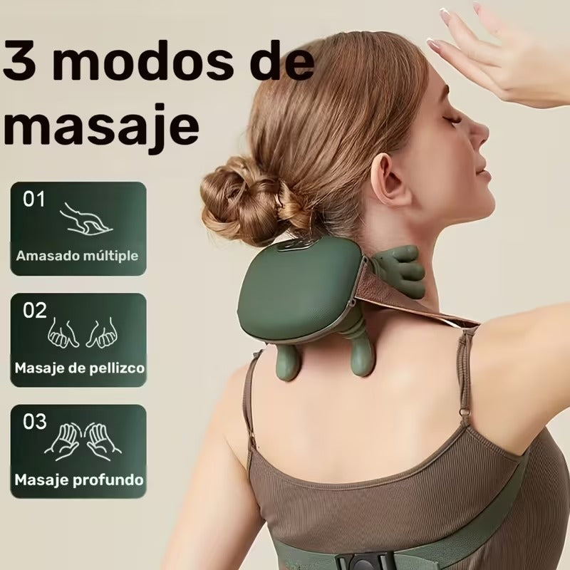 Masajeador Cervical 4D con Calor Inteligente — Alivia el Dolor de Cuello