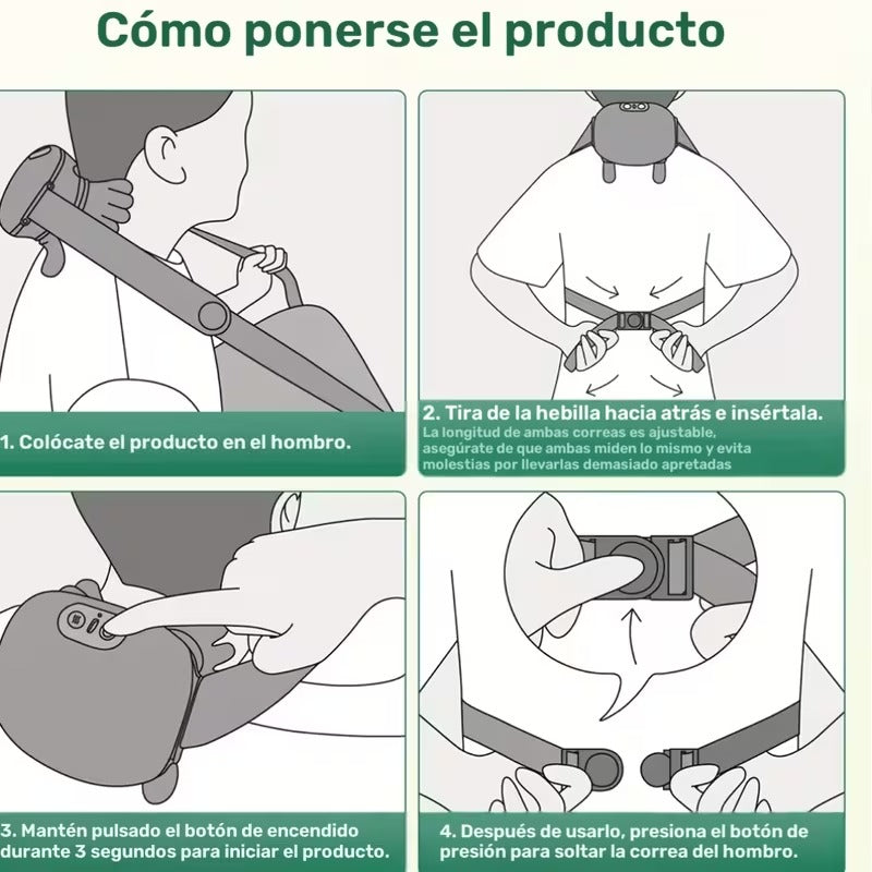 Masajeador Cervical 4D con Calor Inteligente — Alivia el Dolor de Cuello