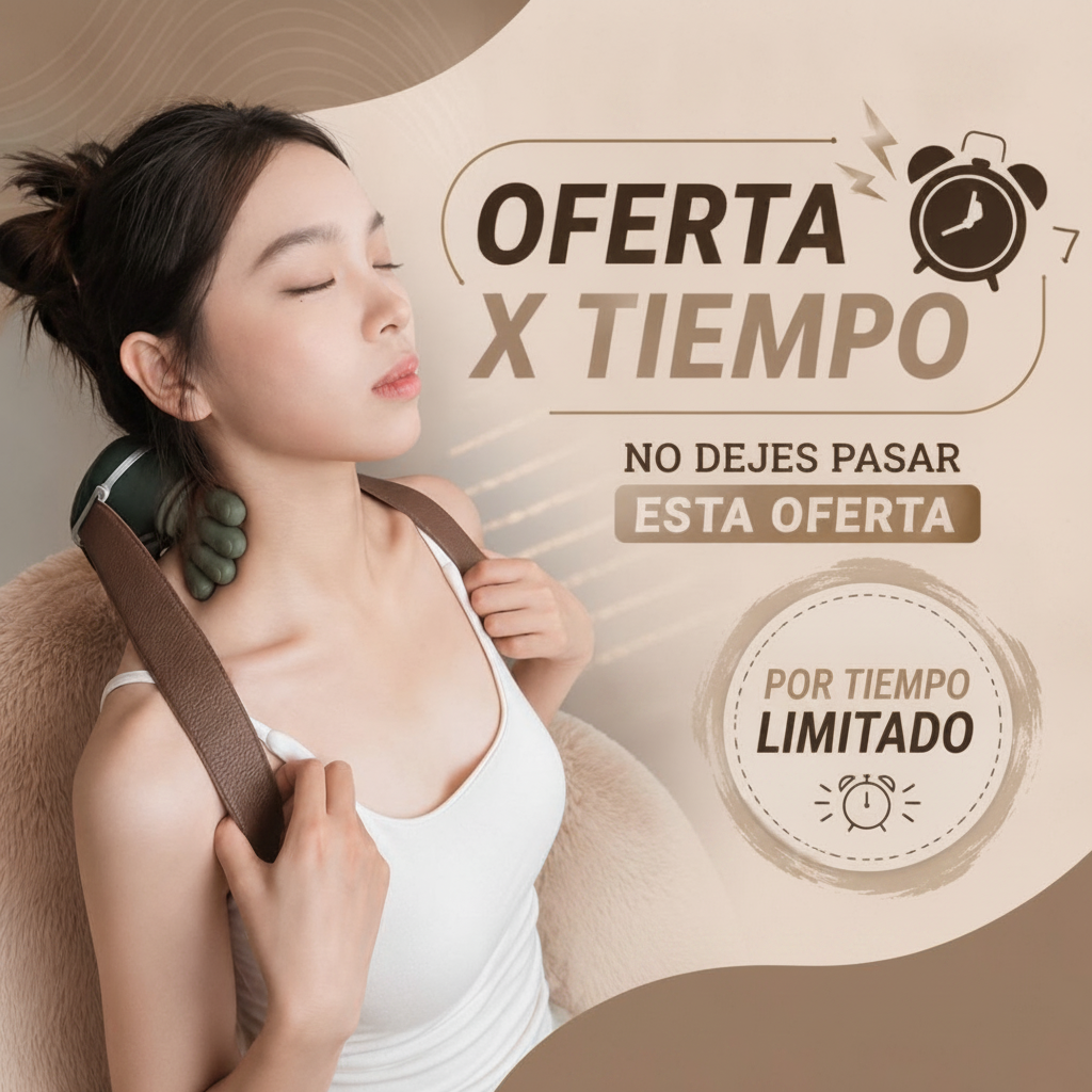 Masajeador Cervical 4D con Calor Inteligente — Alivia el Dolor de Cuello
